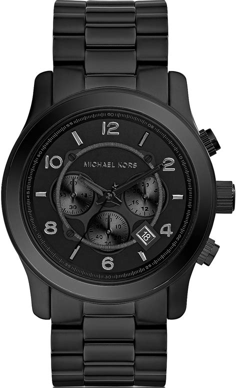 michael kors matte black watch|Michael Kors black watch men.